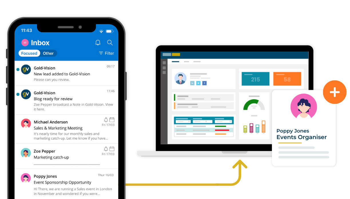 Outlook or Gmail integrations with CRM help you build a complete picture of customer communications without having to flit between multiple tools.